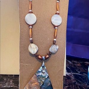 Abolone Shell Copper 20” Necklace BeadMaker Woman